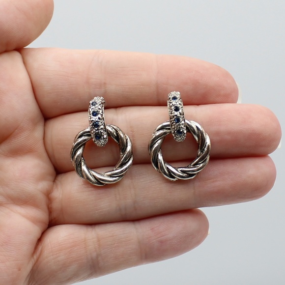 Splashes & Sparkles door knocker earrings - Picture 2 of 4